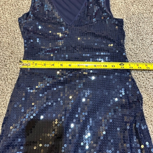 ROBERT RODRIGUEZ Size S Dark Blue Sequin Dress R $395 - Picture 7 of 10